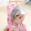 Barn Rain Jumpsuit Hooded Raincoat Hög sikt Reflekterande Rainsuit Rainwear Andningsbara regnrockar för barn Boy Girl Studenter BYP578