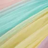 Baby Girls Rainbow Dress Children Unicorn Princess Dresses Kids Cartoon Colorful Bubble Skirt Cosplay Prom Dress Performing Clothes