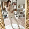 Womens Ladies Solid Off Shoulder Cable Knitted Warm 2PC Loungewear Suit Set autumn sweater women 2018 sweater woman winter plaid