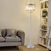 Luxury modern royal Floor Lamp Simple Modern crystals study led floor Light for Bedroom Livingroom study room