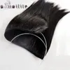 2019 20 Inches 100 Real Natural Invisible Wire In Synthetic Hair Extensions No Clip With Secrect Line Easy9396784