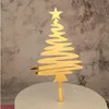 Décoration de gâteau en acrylique joyeux noël, litière scintillante, étoile, arbre, décorations de gâteau pour fête de noël