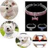 10 sztuk Bling Rhinestone Pet Dog Kot Kołnierz Kryształ Puppy Baby Gryzaki Zabawki Chihuahua Collar Smycz na małe Średnie psy Mascotas Diament Biżuteria S M L