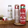 500ml Christmas Thermos Cup Xmas Double Wall Moose Printed Stainless Steel Vacuum Tumbler Portable Xmas New Year Thermos Flasks