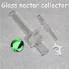 10mm 14mm Quartz Dab Straw Hookahs Tips For Nectar with 5ml silicone containers Glass Water Bongs Pipes Oil Rigs