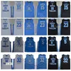 노스 캐롤라이나 타르 힐 대학 빈스 카터 저지 15 마이클 23 Luke Maye 32 Nassir Little Basketball Jersey 5 블랙 블루 화이트