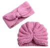 Baby beanie kanin öra huvudband tjejer ull stickade hattar hårband vinter skalle kepsar barn virka keps utomhus hatt huvudbonad tillbehör b6825