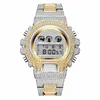 Wristwatches MissFox Wielofunkcyjny G Styl Digital Mens Zegarki Top LED 18k Gold Watch Mężczyźni Hip Hop Male Loted Out Zegarki1