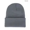 Solid Unisex Beanie Autumn Winter Wool Blends Soft Warm Knitted Cap Men Women Skull Cap Hats Gorro Ski Caps 13 Colors Beanies4420831