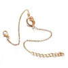 20pcs cadena de oro nudo del amor tobillera tobillera pulsera sandalia descalza pie de playa 22 + 5 cm