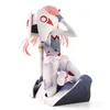 Anime figur älskling i Franxx -figuren vita kläder flickor pvc actionfigurer leksak samlarobjekt modell976781111