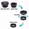 Три в одном телефонный объектив Fisheye / Wide / Telephoto Lens,