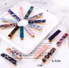 Hair Clip Barrettes Accessories Acrylic Hairpin Women Girls Acetate Leopard Print Rectangle Waterdrop Tin Foil Shiny Hairgrip