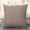 40cm*40cm Cotton-Linen Pillow Covers Solid Burlap Pillow Case Classical Linen Square Cushion Cover Sofa Decorative Pillows Cases GGA2570