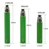 EGO T Bateria 650mAh 900mAh 1100mAh Vape Pen Bateria E Cigarro Baterias 510 Threading 10 Cores 5 Pçs / Pack para Ejuice Atomizer Vaporizador