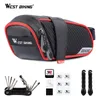 WEST BIKING Waterproof Bicycle Saddle Bag MTB Road Bicycle Tools Pannier Reflective Rear Seatpost Bag Basket Cycling Accessories5430746