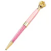 Gratis DHL verkopen nieuwste luxe nieuwigheid kristal schrijfpen diamant top bruiloft gift bling sparkles shisha edelstenen Rhinstone gevulde kroon pennen met aangepast logo