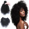 8pcs / Set Afro Kinky Curly Clip dans les extensions de cheveux humains 4B 4C Humain Brésilien Kinky Kinky Curly Tissage Cour de remise dans les extensions de cheveux humains 100g