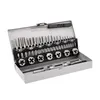 Freeshipping Tap And Die Set Metric Hardened Steel Combination Garage Tool Kit With Box -32Cs