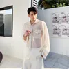 New Style Xiaoxiangfeng Sunscreen Coat Long Sleeve Men's Perspective Care Machine Thin Sunscreen Shirt