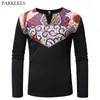 Patchwork African Dashiki Print T-shirt Mężczyźni 2019 Brand New Rękaw T Shirt Mężczyźni Casual African Clothing Camiseta Masculina XXL