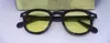 Nieuwe Johnny Depp Vintage Charmant Lichtgrijs HD Groene Lens Zonnebril UV400 HD Lens Unisex L M S Plank Seven-Tatle Temple