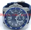 Lujo de alta calidad Calibre De Diver WSCA0011 Esfera azul y caucho 42 mm Reloj de movimiento automático A ESTRENAR Reloj para hombre Relojes Caja original