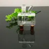 Rauchpfeifen Bongs Herstellung Mundgeblasene Shisha Mini tragbare Shisha-Flasche aus Glas mit Vierkantrohr