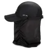 Protection solaire casquettes de pêcheur avec visage cou pêche en plein air adulte disquette seau chapeau grand bord chapeaux femmes décontracté casquette pliable