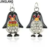 Jinglang Tiny Penguin Charm para la fabricación de joyas y el fabricante de la moda del encanto del zinc Esmalte de aleación de zinc Penguin 30pcs