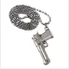 WholePersonality Europäischen Stil Hip Hop Kette Revolver Pistole Anhänger Halskette Männer Vergoldet Edelstahl Vintage Gun Neckl4533987