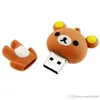 XH 32GB USB Flash Drive com bonito Forma Rilakkuma 32G Memory Stick U disco - Brown