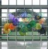 ハンドブロウの壁ランプアートプレートムラーノガラス地中海風のスタイルの皿の装飾