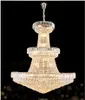 American Crystal Chandeliers Lights Fixture LED Modern Chandelier European Home Hotel Hall Lobby Parlor Big Long Stair Way Hanging Lamp