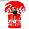 Verão Nipsey Hussle T-shirt HIP HOP Masculino 2019 Música Winchester T-shirt de Alta Qualidade 3d Casual Camiseta Moda Tees top homens