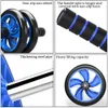 5-in-1 AB Wheel Roller Kit Spring Exerciser Abdominal Press Wheel Pro with Push-UP Bar Jump Rope and Knee Pad Portable Equipment273n