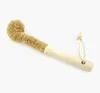 Wooden Cup Brush Coconut Palm Long Handle Bottle Cup Cleaner Pot Glass Kitchen Washing Tableware Cleaning home Brush Tools 24cm SN167