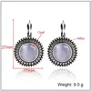 Fashion-charm earrings retro opal French buckle ear jewelry four colors purple black blue gray freeshipping