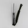 1Pcs New Ball Bearing Flipper Folding Knife (3.15") D2 Stone Wash Blade CNC TC4 Titanium Alloy Handle EDC Knives With Nylon Bag