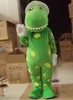 Högkvalitativ grön Dinasaur Fancy Dress Cartoon Adult Animal Mascot Kostym Gratis frakt