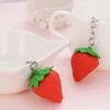 50 stks Fruit Sleutelhanger Kleine Aardbei Sleutelhanger Leuke Sleutelhanger Voor Vrouwen Sieraden Meisjes Gift Kids/Vrienden Gift