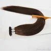 Elibess Marka 1g iplikçik 150g Brezilyalı Ön bağlanmış 16-24inch Doğal Virgin Düz Keratin I-ucu İnsan Saç Uzantıları