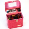 Mulheres Alligator Cosmetic Box alta qualidade portátil Cosmetic Bag Grande Capacidade PU Bag mulheres Maquiagem Dedicado