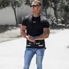 Nouveau Design hommes à manches courtes T-shirt gymnases Fitness T-shirt homme été décontracté mode lettre imprimer o-cou t-shirts hauts vêtements