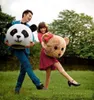 2018 High quality hot Accessory Panda & Teddy Bear Heads Costume Mascot Cartoon for Lover