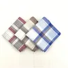 Man Handkerchief Cotton Lattice Handkerchiefs Male Table Satin Handkerchief Square Luxury Checked Hankies Business Men Hanky ZYQ608