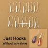 100x DIY Making 925 Sterling Silver Smyckesfynd Hook Earring Pinch Bail Ear Wires For Crystal Stones Beads235m