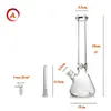 Hot selling groothandel 11 "base clear beker waterpijpen dikte waterpijp roken chicha glazen waterpijp bong met ijs 14mm kom joint