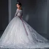 Abiti da sposa vintage in pizzo a maniche lunghe 2019 Appliques modesti con spalle scoperte Abiti da sposa Abiti da sposa robe de mariage