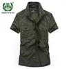 Plus rozmiar M5xl Summer Men 039S Casual Marka Koszula z krótkim rękawem Man 100 Pure Cotton AFS Jeep Khaki koszulka Armia Zielone odzież 6796915